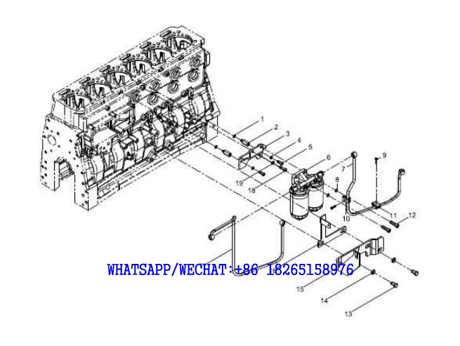 41 WEICHAI WP6G125E202 DHB06G0200 DIESEL ENGINE Fuel filter group A106-4110002122