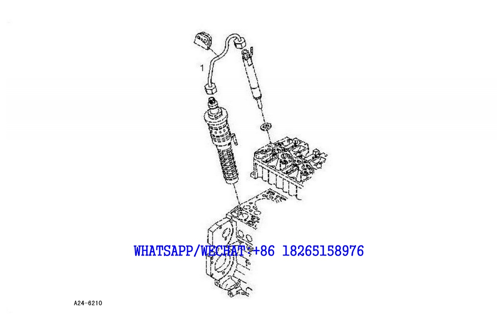 42 SDLG LG6225E HYDRAULIC EXCAVATOR High pressure pipe assembly A24-6210