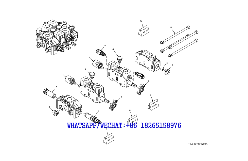 43 SDLG B877 BACKHOE LOADER PARTS CATALOG Control valve F1-4120005498