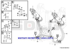 43 SDLG LG936 WHEEL LOADER Lifting cylinder system F1300-2913002705