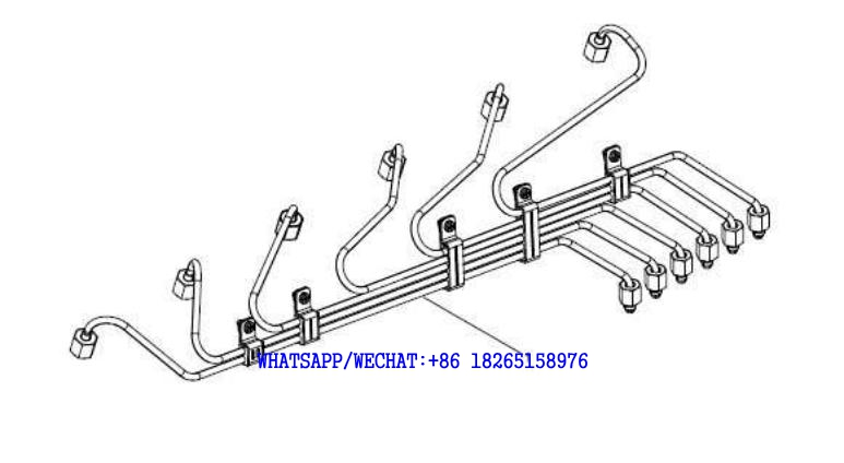 43 WEICHAI WP6G125E202 DHB06G0200 DIESEL ENGINE High pressure fuel injection pipe group A123-4110001949