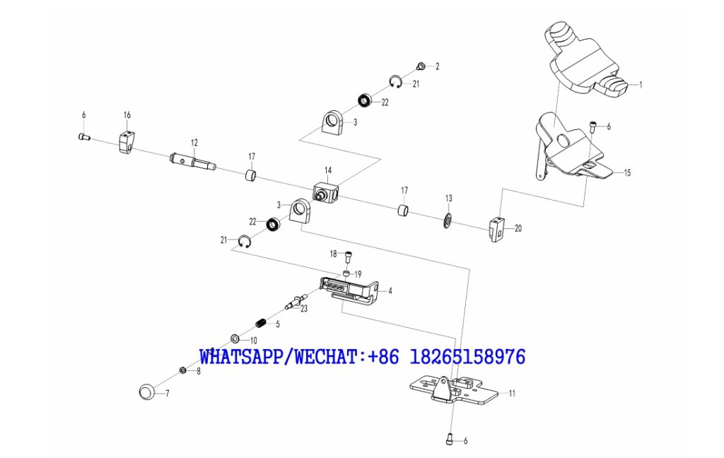 44 SDLG B877 BACKHOE LOADER PARTS CATALOG Pedal control mechanism assembly F1-2612000474