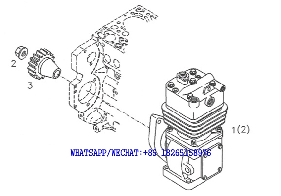 45 DACHAI DEUTZ BF6M1013 DIESEL ENGINE AIR COMPRESSOR -3