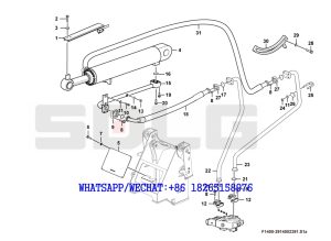 45 SDLG LG936 WHEEL LOADER Tilt cylinder system F1400-2914002381