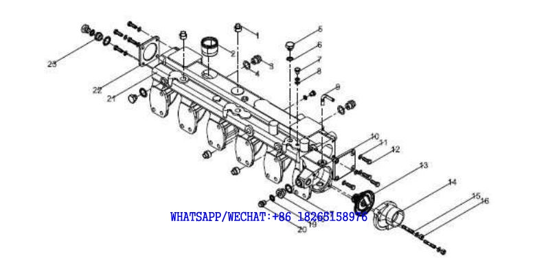 45 WEICHAI WP6G125E202 DHB06G0200 DIESEL ENGINE 13061573 Intake manifold subassembly A125-4110001949