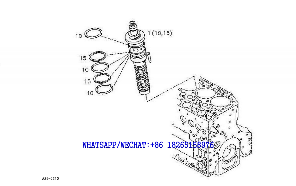 46 SDLG LG6225E HYDRAULIC EXCAVATOR Fuel inject pump A28-6210