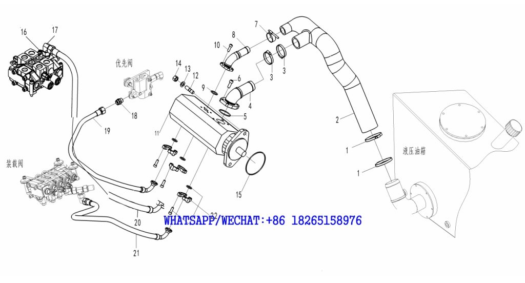 47 SDLG B877 BACKHOE LOADER PARTS CATALOG Working pump assembly F3-2611000351