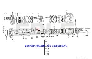 47 SDLG LG936 WHEEL LOADER (370142) Working hydraulic pump assembly F1110-4120001058