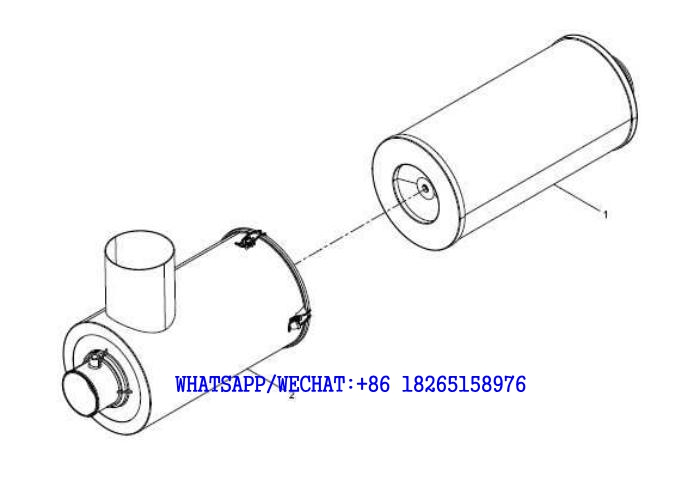 47 WEICHAI WP6G125E202 DHB06G0200 DIESEL ENGINE 13038427 Air filter A127-4110001949