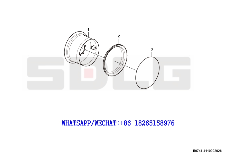 48 SDLG G9190 MOTOR GRADER Rear axle wheel rim E0741-4110002026