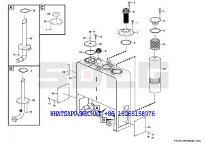 48 SDLG LG933 WHEEL LOADER WITH YUCHAI ENGINE Hydraulic fluid tank F1010-2910002831