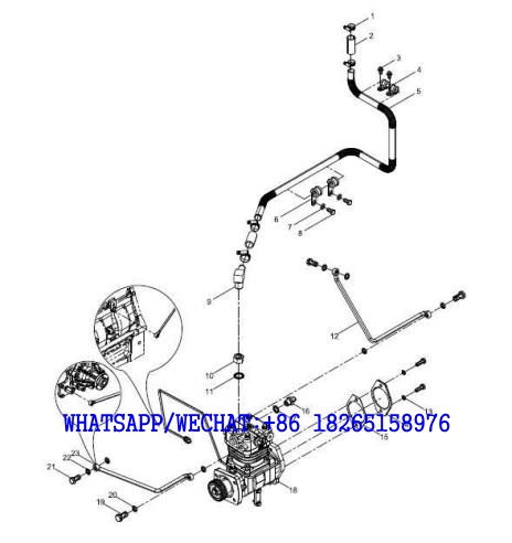 48 WEICHAI WP6G125E202 DHB06G0200 DIESEL ENGINE Air compressor assembly A128-4110001949