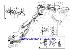 49 SDLG B877 BACKHOE LOADER PARTS CATALOG Excavator hydraulic assembly -2 F8-2613000979-2