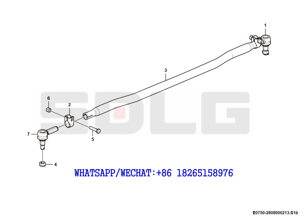 49 SDLG G9190 MOTOR GRADER Tie rod E0750-2808000213