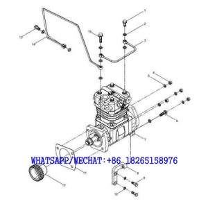 49 WEICHAI WP6G125E202 DHB06G0200 DIESEL ENGINE 13035427 Air compressor assembly A145-4110000846