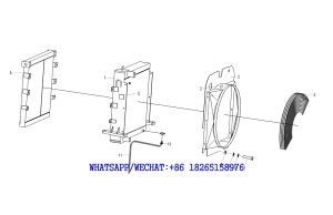 5 SDLG B877 BACKHOE LOADER PARTS CATALOG LY-LGB677-1A Radiator A4-4110002276