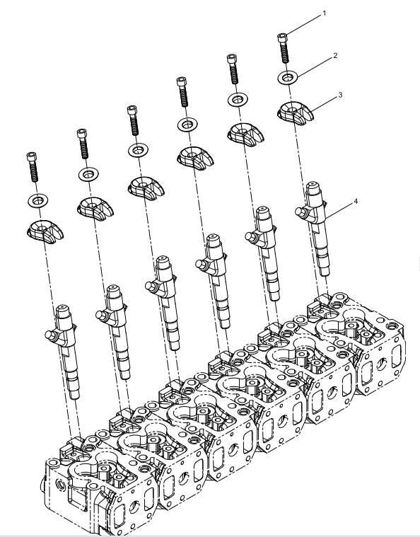 50 WEICHAI WP6 DHP06G0215 WP6G125E3 ENGINE Fuel Injector Group