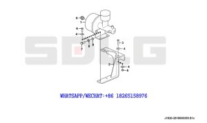 51 SDLG RS8140 ROAD ROLLER Pneumatic cylinder J1820-2818000355