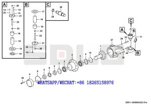 52 SDLG G9190 MOTOR GRADER Left axle member E0811-2808000223