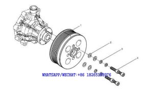 52 WEICHAI WP6G125E202 DHB06G0200 DIESEL ENGINE Water pump pulley assembly A131-4110001949