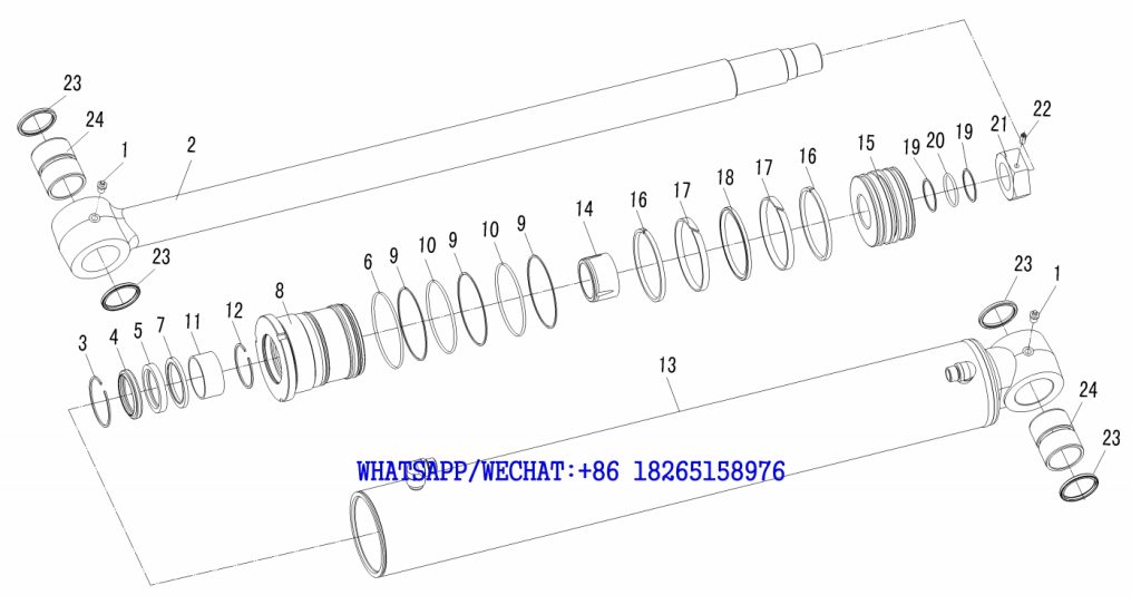 53 SDLG B877 BACKHOE LOADER PARTS CATALOG (3713CH) Bucket rod cylinder F10-4120005024