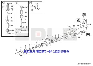 53 SDLG G9190 MOTOR GRADER Right axle member E0812-2808000232