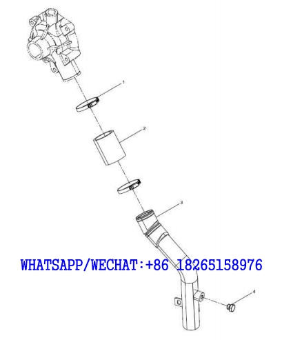 53 WEICHAI WP6G125E202 DHB06G0200 DIESEL ENGINE Water interlet joint pipe assembly A132-4110001949