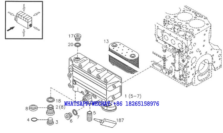 54 DACHAI DEUTZ BF6M1013 DIESEL ENGINE OIL COOLER BOX