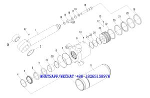 54 SDLG B877 BACKHOE LOADER PARTS CATALOG (3713CH) Rotary cylinder F12-4120005026