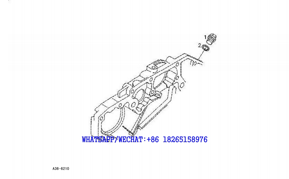 54 SDLG LG6225E HYDRAULIC EXCAVATOR Rear oil inlet hole blanking parts A36-6210