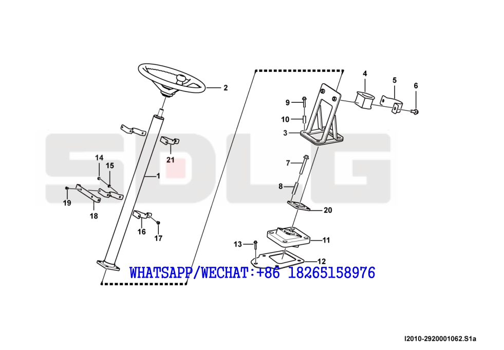 54 SDLG LG936 WHEEL LOADER Steering column assembly I2010-2920001062