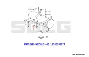 54 SDLG RS8140 ROAD ROLLER Air pressure tank J1830-2818000349