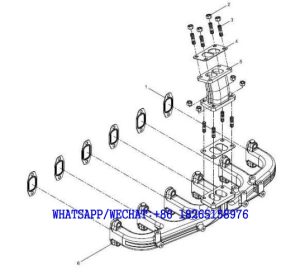 54 WEICHAI WP6G125E202 DHB06G0200 DIESEL ENGINE Exhaust manifold assembly A133-4110001949