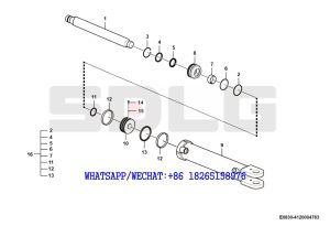 55 SDLG G9190 MOTOR GRADER (3713CH) Right steering cylinder E0830-4120004763