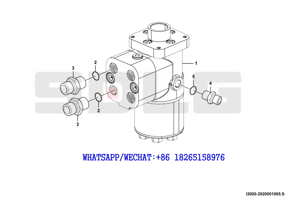 55 SDLG LG936 WHEEL LOADER BZZ6-630A Steering gear system I2000-2920001065