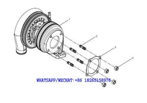 56 WEICHAI WP6G125E202 DHB06G0200 DIESEL ENGINE Turbocharger assembly A102-4110001948