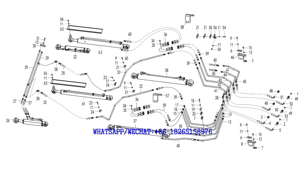 57 SDLG B877 BACKHOE LOADER PARTS CATALOG Loader hydraulic assembly F16-2614000326