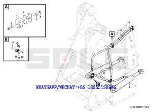 57 SDLG LG936 WHEEL LOADER Steering cylinder system I2100-2921001136