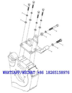 57 WEICHAI WP6G125E202 DHB06G0200 DIESEL ENGINE Generator bracket group A136-4110001949