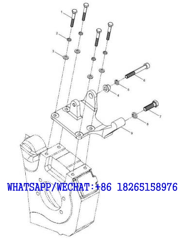 57 WEICHAI WP6G125E202 DHB06G0200 DIESEL ENGINE Generator bracket group A136-4110001949