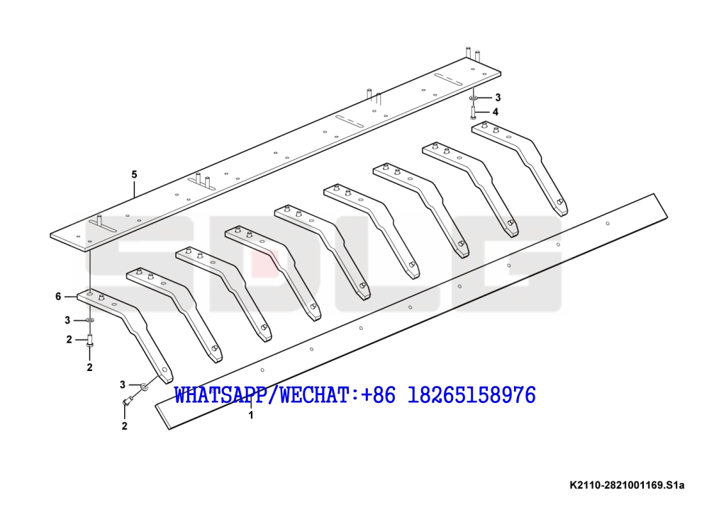 59 SDLG RS8140 ROAD ROLLER Frame bracket K2110-2821001169