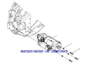 59 WEICHAI WP6G125E202 DHB06G0200 DIESEL ENGINE Starter motor group A138-4110001949