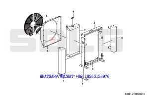 6 SDLG LG933 WHEEL LOADER WITH YUCHAI ENGINE L933-Y(370702) Radiator A0391-4110003412