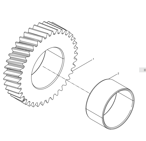 WEICHAI WP6 DHP06G0215 WP6G125E3 ENGINE Idler Gear Assembly