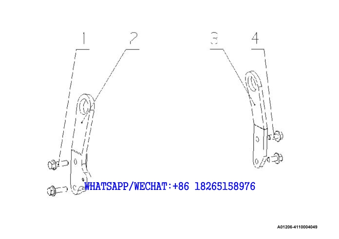 6 YUCHAI YC6J125-T302 (J8N0L4) DIESEL ENGINE Shackle