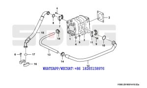 61 SDLG LG933 WHEEL LOADER WITH YUCHAI ENGINE Steering pump assembly I1900-2919001419