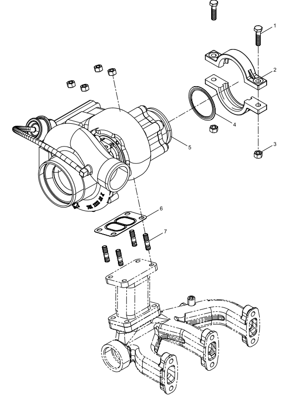 61 WEICHAI WP6 DHP06G0215 WP6G125E3 ENGINE Turbocharger Group