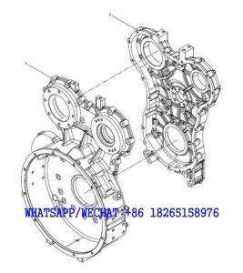 61 WEICHAI WP6G125E202 DHB06G0200 DIESEL ENGINE 13058623 Pto subassembly A140-4110001949