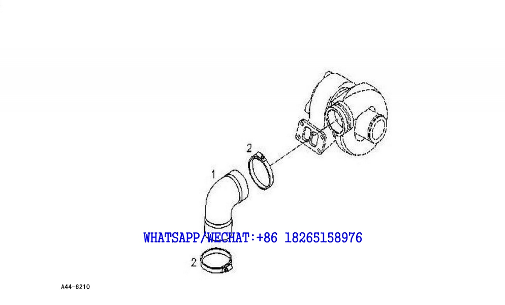 62 SDLG LG6225E HYDRAULIC EXCAVATOR Turbocharge air elbow A44-6210