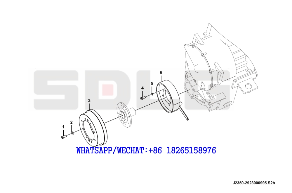 63 SDLG LG936 WHEEL LOADER Drum brake assembly J2350-2923000995